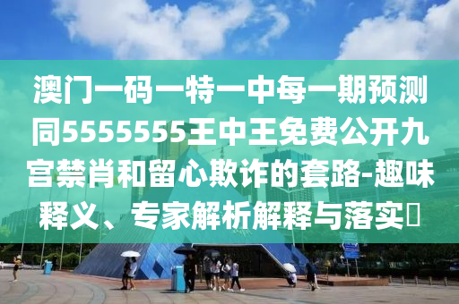 澳門一碼一特一中每一期預(yù)測同5555555王中王免費(fèi)公開九宮禁肖和留心欺詐的套路-趣味釋義、專家解析解釋與落實(shí)?