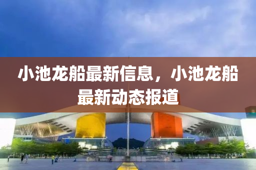 小池龍船最新信息，小池龍船最新動(dòng)態(tài)報(bào)道