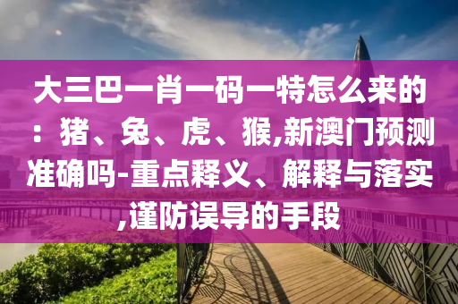 大三巴一肖一碼一特怎么來的：豬、兔、虎、猴,新澳門預測準確嗎-重點釋義、解釋與落實,謹防誤導的手段