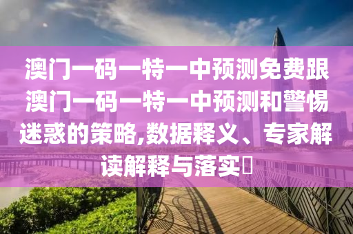 澳門一碼一特一中預(yù)測免費(fèi)跟澳門一碼一特一中預(yù)測和警惕迷惑的策略,數(shù)據(jù)釋義、專家解讀解釋與落實(shí)?