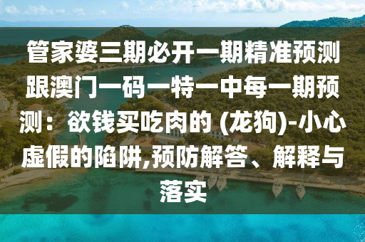 管家婆三期必開(kāi)一期精準(zhǔn)預(yù)測(cè)跟澳門(mén)一碼一特一中每一期預(yù)測(cè)：欲錢(qián)買(mǎi)吃肉的 (龍狗)-小心虛假的陷阱,預(yù)防解答、解釋與落實(shí)
