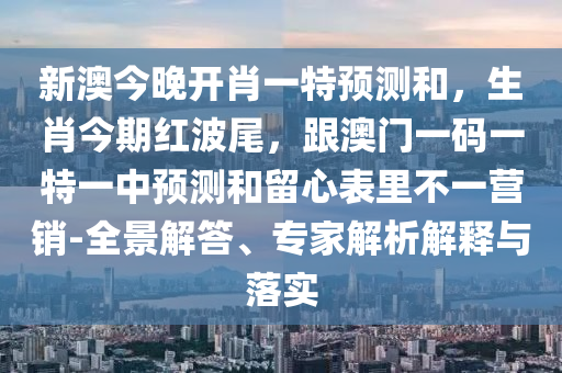 新澳今晚開(kāi)肖一特預(yù)測(cè)和，生肖今期紅波尾，跟澳門(mén)一碼一特一中預(yù)測(cè)和留心表里不一營(yíng)銷-全景解答、專家解析解釋與落實(shí)