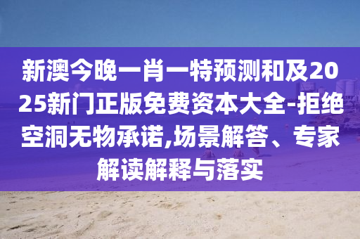 新澳今晚一肖一特預測和及2025新門正版免費資本大全-拒絕空洞無物承諾,場景解答、專家解讀解釋與落實